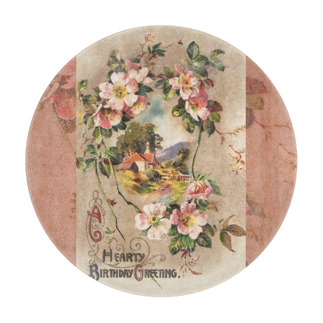 Planche À Découper Carte d'anniversaire vintage (Devant)