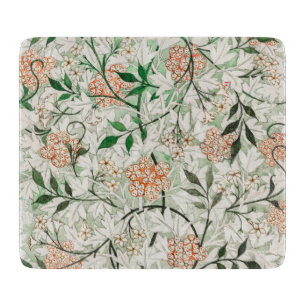 PLANCHE À DÉCOUPER CARTE DE CHOPPAGE EN VERRE : WILLIAM MORRIS