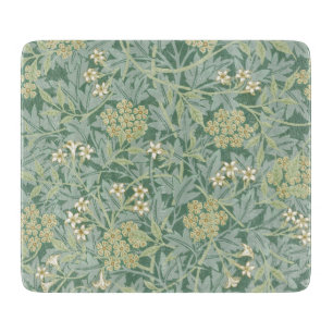PLANCHE À DÉCOUPER CARTE DE CHOPPAGE EN VERRE : WILLIAM MORRIS : JASM