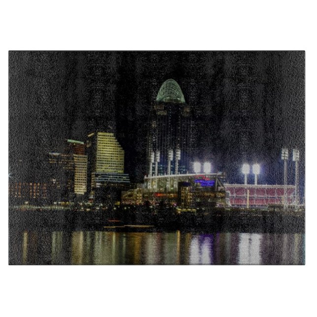 Planche À Découper Carte de coupe Cincinnati Skyline (Devant)