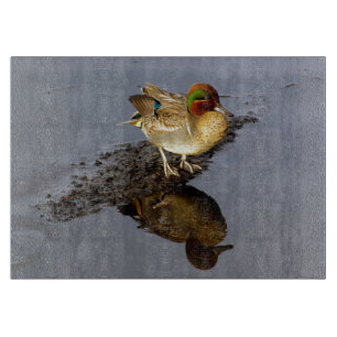 Planche À Découper Carte de coupe de canards Turquoises à voilure ve