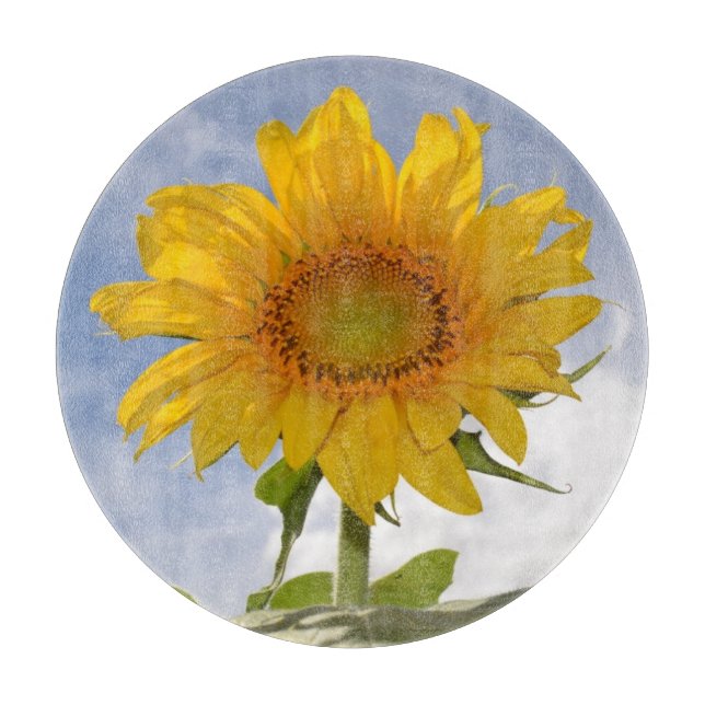 Planche À Découper Carte de coupe dynamique du tournesol (Devant)