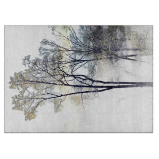 Planche À Découper Carte de coupe en verre de la forêt vierge