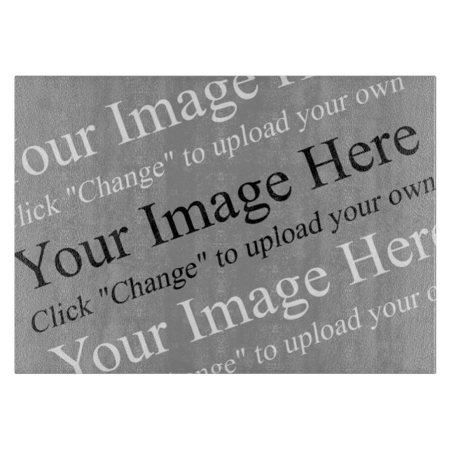 Planche À Découper Carte de coupe en verre d'image personnalisée (Devant)