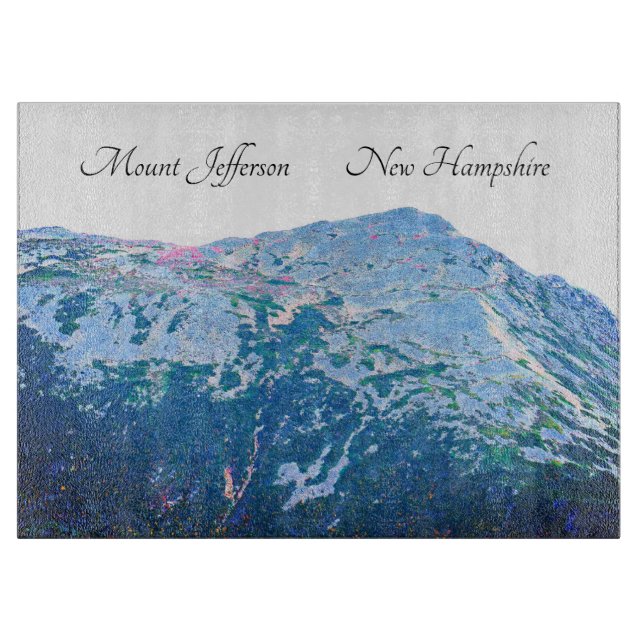 Planche À Découper Carte de coupe en verre du mont Jefferson (Devant)