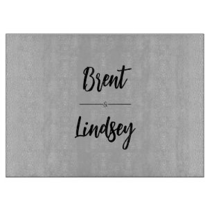 PLANCHE À DÉCOUPER CARTE DE COUPE GRIS PERSONNALISÉE