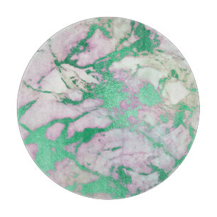 PLANCHE À DÉCOUPER CARTE DE COUVERTURE EN MARBRE VERT LILAC ABSTRAITE