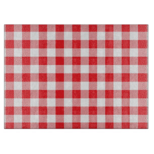 Planche À Découper Carte de découpe À damiers rayures rouge et blan