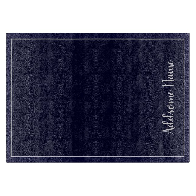 Planche À Découper Carte de découpe bleu marine de la cuisine (Devant)