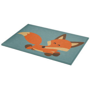 Planche À Découper Carte de découpe de renard de la flotte mignonne