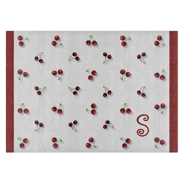 Planche À Découper Carte de découpe des cerises (Devant)