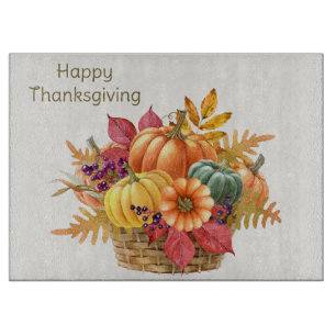 Planche À Découper Carte de découpe du panier Citrouille de Thanksgiv