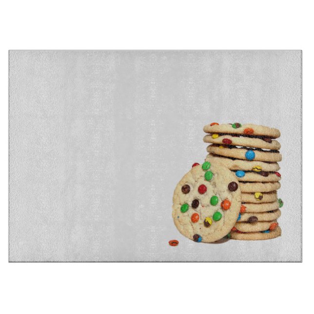 Planche À Découper Carte de découpe en verre Cookies (Devant)