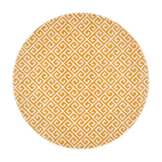 Planche À Découper Carte de découpe Gold Greek Key (Devant)