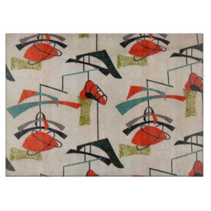 Planche À Découper Carte de découpe moderne en tissu atomique du mil