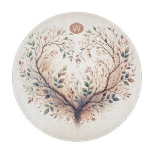 Planche À Découper Carte de découpe monographique de coeur unique