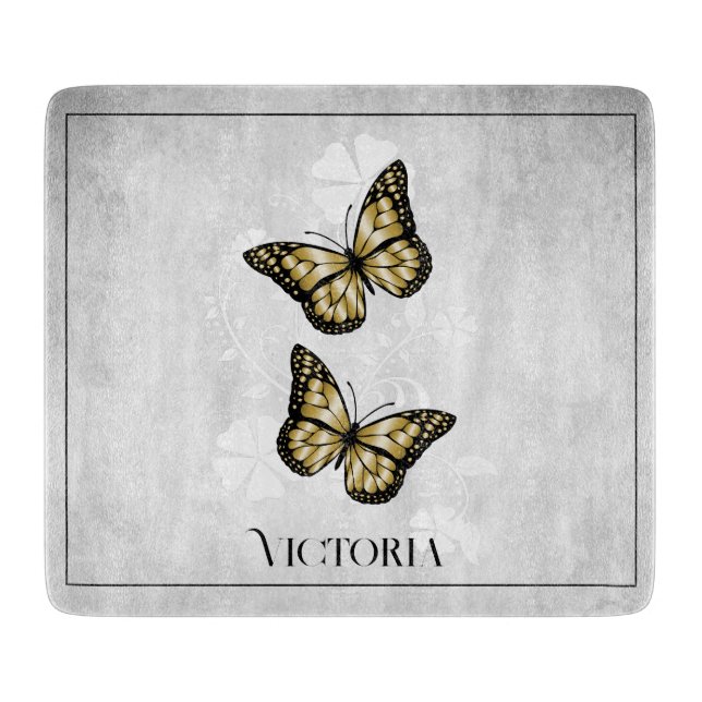 Planche À Découper Carte de découpe personnalisée à base de papillon  (Devant)