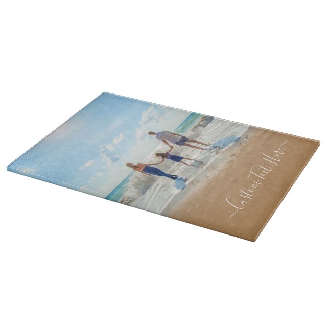 Planche À Découper Carte de découpe photo et texte personnalisée - Vo (Coin)