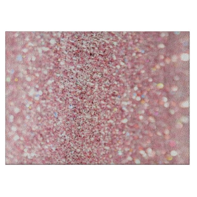 Planche À Découper Carte de découpe rose Parties scintillant or (Devant)