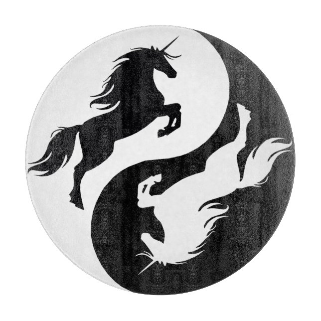 Planche À Découper Carte de découpe Yin Yang Unicorn (Devant)