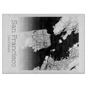 Planche À Découper Carte de la ville de San Francisco