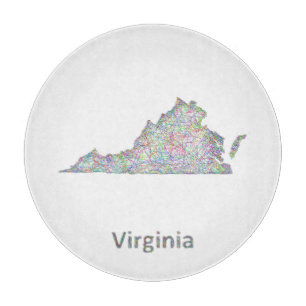 Planche À Découper Carte de la Virginie