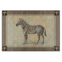 Carte de l'Afrique et un zèbre