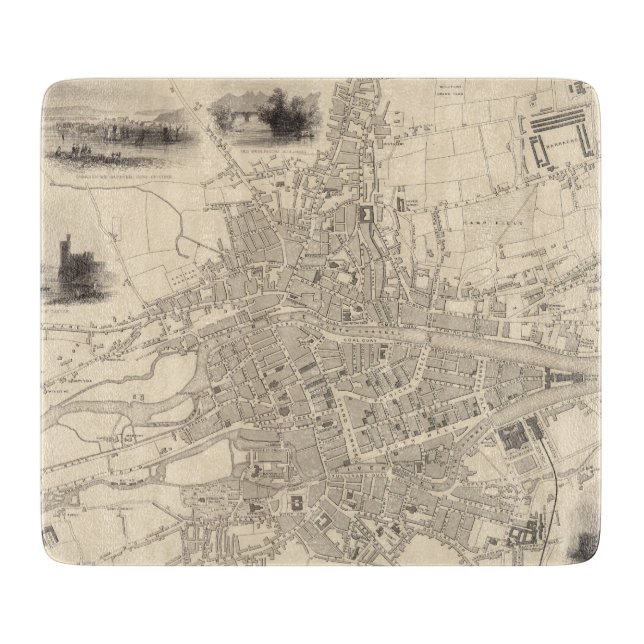 Planche À Découper Carte de liège, Irlande (Devant)