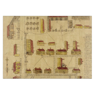 PLANCHE À DÉCOUPER CARTE DE VILLAGE DE DISPOSITIF TREMBLEUR, 1849