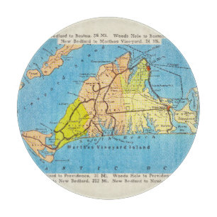 Planche À Découper Carte de voyage de Martha's Vineyard de Martha's