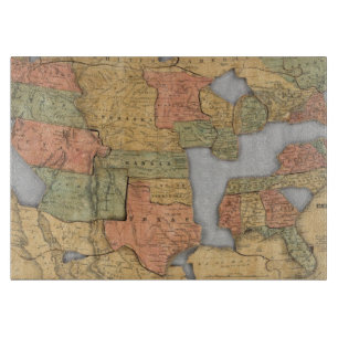 Planche À Découper Carte des Etats-Unis et du Canada