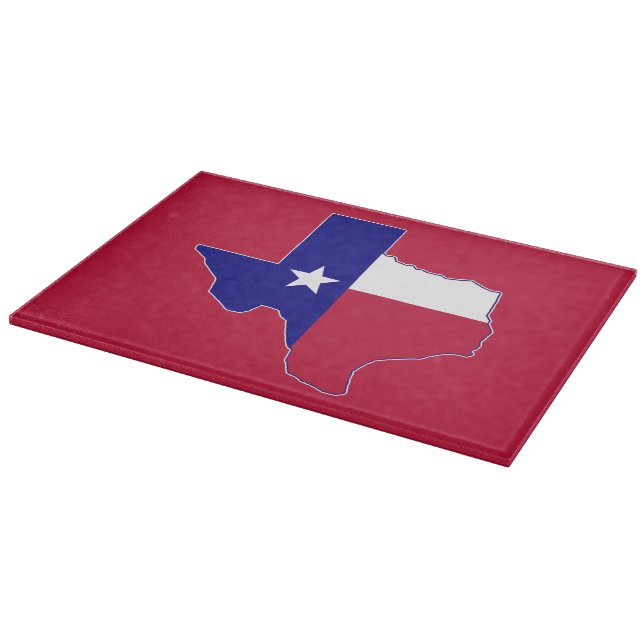 Planche À Découper Carte du drapeau du Texas (Coin)
