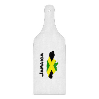 Planche À Découper Carte du drapeau jamaïcain étampé