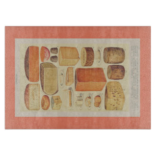 Planche À Découper Carte fromage vintage illustration menu fromage