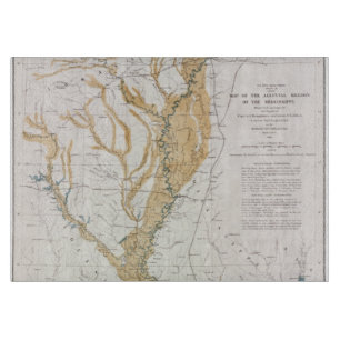 PLANCHE À DÉCOUPER CARTE : LE FLEUVE MISSISSIPPI, 1861