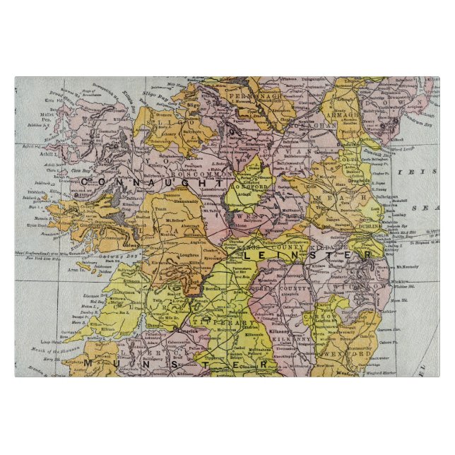 Planche À Découper CARTE : L'IRLANDE, c1890 (Devant)
