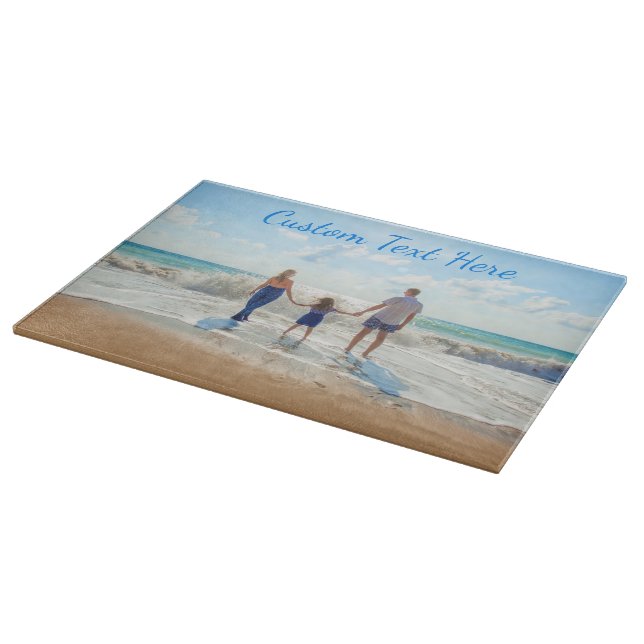 Planche À Découper Carte photo personnalisée Vos photos et votre text (Coin)