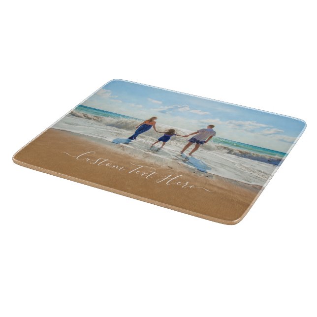 Planche À Découper Carte photo personnalisée Vos photos et votre text (Coin)