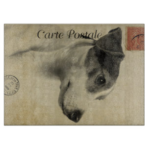 Planche À Découper Carte postale Vintage Jack Russell