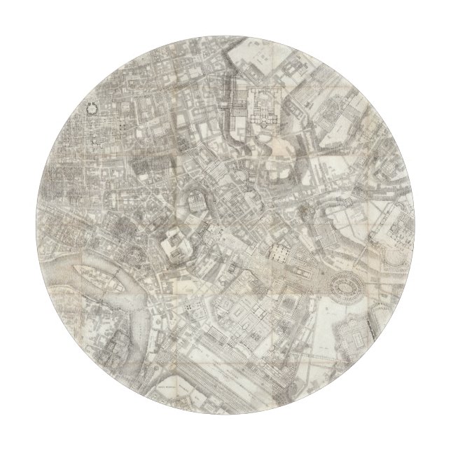 Planche À Découper Carte topographique de Rome antique, Italie (Devant)