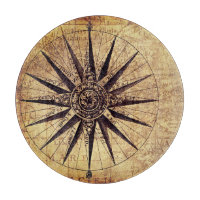 Carte Vintage de l'âge de découverte du compas