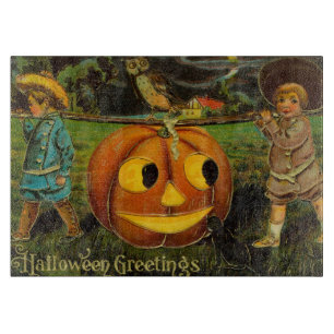 Planche À Découper Cartes de vœux Halloween - Carte postale vintage à