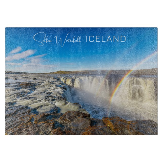 Planche À Découper Cascade Selfoss, Islande (Devant)