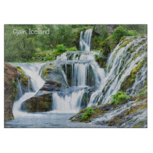 Planche À Découper Cascades de Gjain, Islande