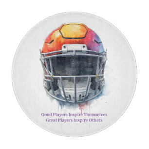 Planche À Découper Casque de football motivationnel inspirant 