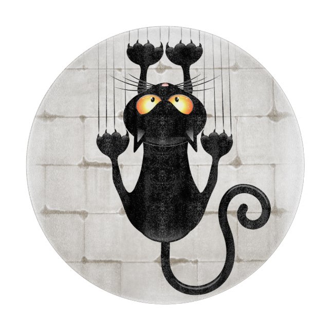 Planche À Découper Cat Falling down fun dessin personnage (Devant)