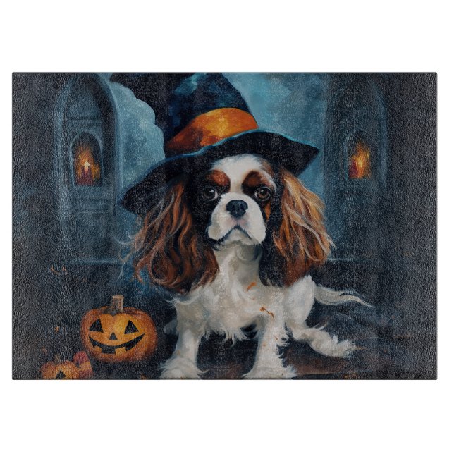 Planche À Découper Cavalier King Citrouilles Halloween effrayant (Devant)