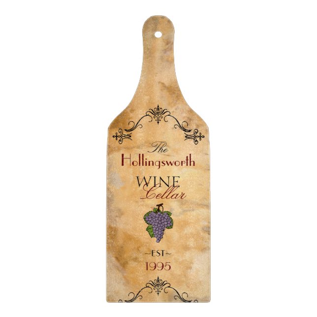 Planche À Découper Cave à vin personnalisée (Devant)