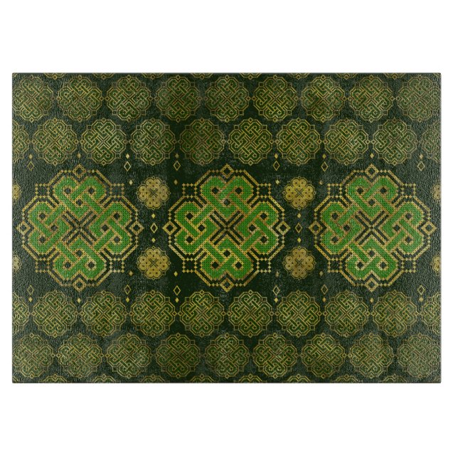 Planche À Découper Céltic Endless Knot - Shamrock à quatre feuilles (Devant)