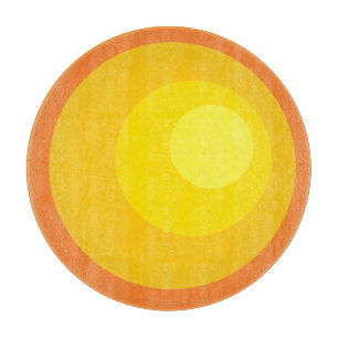 Planche À Découper Cercles orange rétro